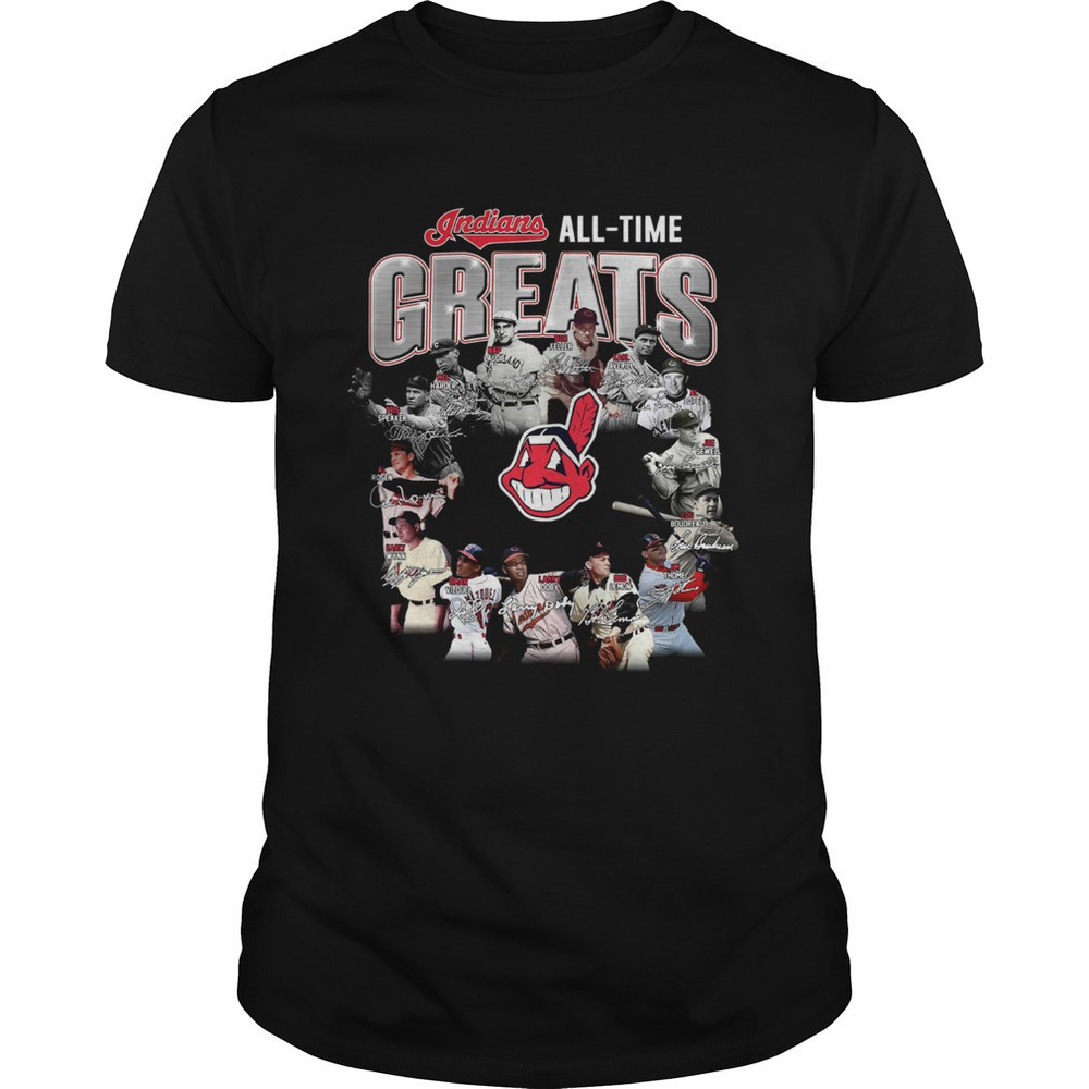 Indians All Time Greats Players Signatures Shirt